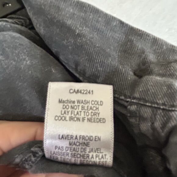 YFB Pants Buttery Soft Wrap Tie Front Black Gray Womens Sz M retro 90s Y2K Baggy - Picture 5 of 8